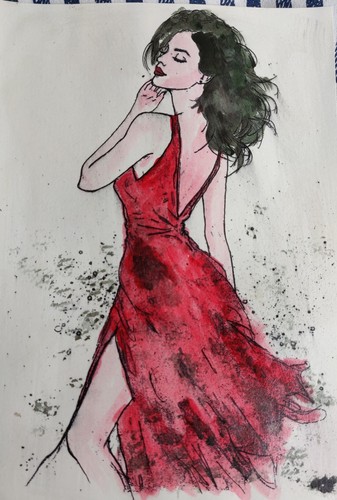 Frau rot original - in, 2"