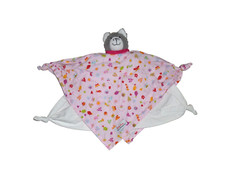 KÄTHE KRUSE Katze Kätzchen im Garten rosa Schmusetuch Schnuffeltuch Kuscheltuch.