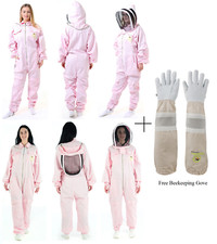 Imkerei Anzug Jacke Bienenschleier rosa Haltung Imkerhut Schutz Baumwolle