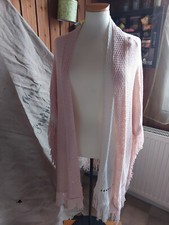 Takko   2x Strick- Jacken/ Poncho   Gr. L/ XL   rosa + weiß  sehr gut erhalten