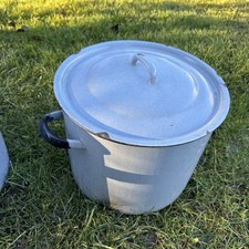 großer DDR Emaille Kochtopf