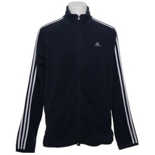 Adidas, Fleecejacke, Herren, Größe: L, Blau/Weiß, Polyester, Einfarbig -mNV