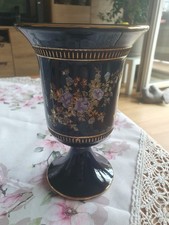 Blumenvase blau mit - , gold