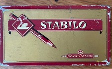 Alte Dose , Blechdose , Stabilo mit Farbstifte, Buntstifte, Vintage Stiftebox