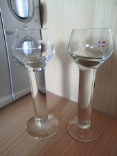 2  x  Linie Aquavit Gläser, je 2 cl, mit norweg. Flagge