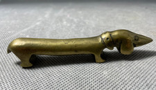 Vintage Mid-Century  WALTER BOSSE Design  Flaschenöffner Hund Dackel Messing