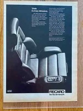 Keiper Recaro Sitz Sportsitz Kirchehim Teck Original 1984 Vintage Advert Werbung