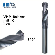 VHM Spiralbohrer 3xD VHM-Bohrer kurz mit Innenkühlung