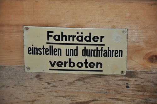 Altes blechschild fahrräder - altes, blechschild,fahrräder