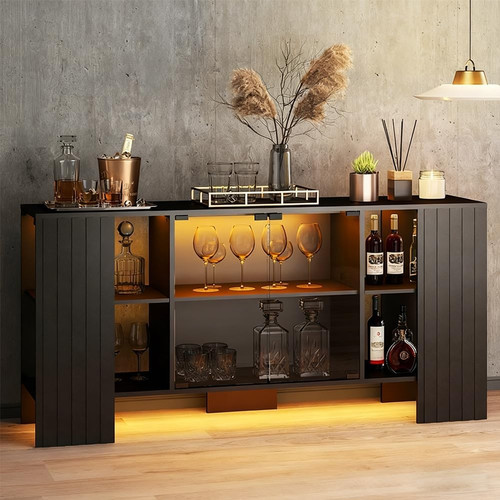 Modern black sideboard buffet - modern,
