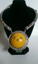 alte Halskette Collier Silber