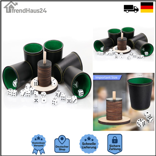 Schocken set würfelbecher - set, 5
