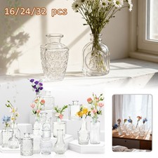 16/24/32er Vasenset Glasvasen Set Tischdeko Kleine Vasen Glas Deko Hochzeitsdeko