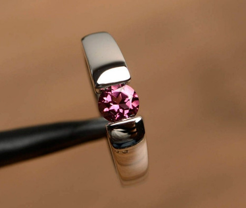 Rosa turmalin ring 925 - rosa,