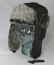Faustmann Fliegerhaube Fliegermütze Fellmütze Webpelz Tschapka Mütze schwarz