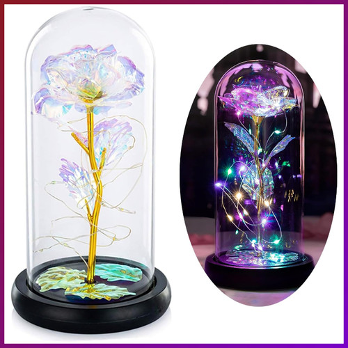 Glasglocke mit led lichtern - glasglocke, led-lichtern