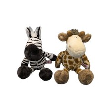 Nici Zebra 25cm Giraffe 28cm 2x Stofftier Plüsch TOP Zustand