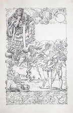 Wilhelm Wohlgemuth Adam Eva Verstoßung Paradies Kreuzigung Orig Tusche 20 Jhd
