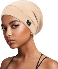 Kiiwah Satin Bonnet Schlafmütze Unisex Seide Seidenmütze Schlafhaube Zum Schlafe