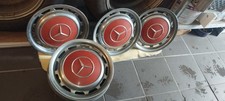 4xOriginal Mercedes-Benz Radkappen 15 Zoll Rot Oldtimer W114 W115 W123 Klassiker