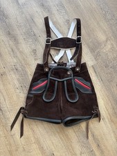 Kidstracht Kinderlederhose Lederhose braun - 0-2 Jahren - Babylederhose