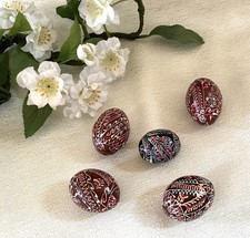 5 Stück Holz Ostereier