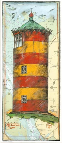Kunstdruck leuchtturm - -,