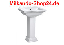 Spülstein Waschbecken Keramik Pharao Retro Waschtisch inkl. Säule