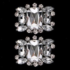 2er Pack Schuhclips Schuhschmuck mit Strass, Hochzeit Partei Accessiories