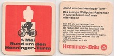 Henninger - alter Bierdeckel "1. Mai - Rund um den Henninger-Turm"