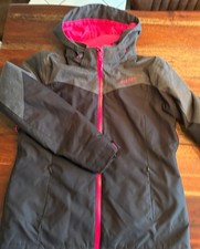 wunderschöne ZIENER Skijacke Damen Gr. 44 grau/schwarz/pink