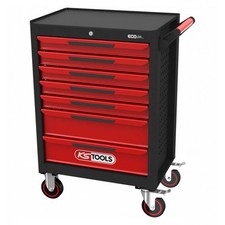 KS Tools ECOline Werkstattwagen schwarz/rot mit Schubladen