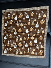 Tuch braun Weihnachtsmotiv 50x50 cm Halstuch