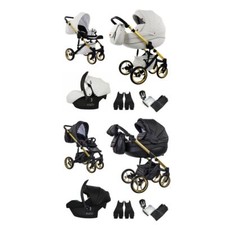 MOMMO AAA GOLD Kinderwagen 3in1 Öko-Leder – Cosmo I-Size-Sitz