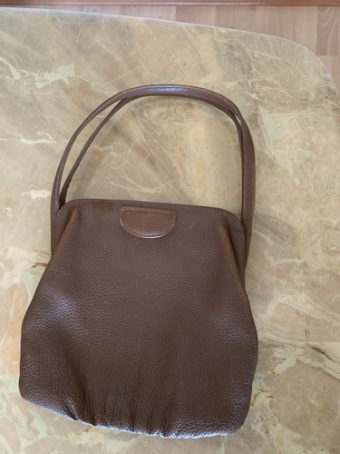 Vintage leder tasche - leder, gold