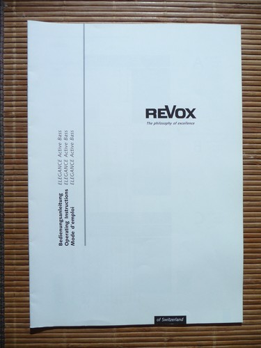Bedienungsanleitung für revox - für,