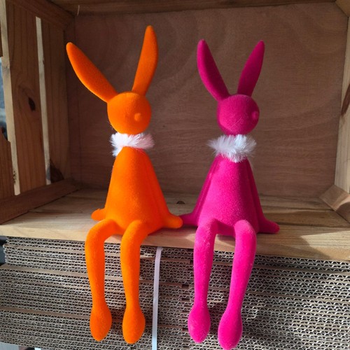 Flock hase figur - x,