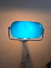 Bankerlampe blau Tischlampe