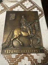 Schwere Messing Relief Platte