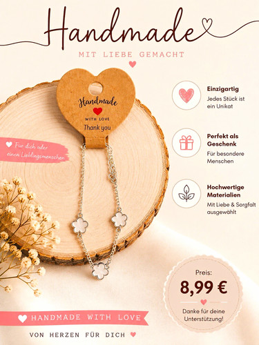 Elegantes kleeblatt armband - elegantes, kleeblatt-armband