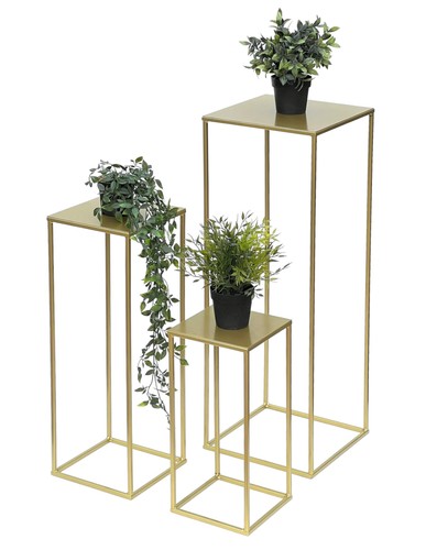 Blumenhocker metall gold eckig - blumenhocker,