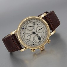 CHRONOSWISS Lunar Chronograph, Mondphase 18k Gelbgold Automatik Ø 38 mm 