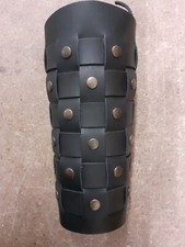 Mytholon Armschienen Leder Schwarz Larp Mittelalter Reenactment #22113