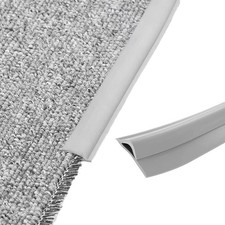 Selbstklebende Randleiste Grau 10m PVC Übergangsleiste Teppich Holzboden