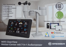 BRESSER WLAN ClearView Wetterstation mit 7-in-1-Profi-Sensor + Farb Display