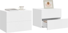 1x Nachttisch hängend, Wandregal Schublade Nachtschrank Wandmontage 25ws-1