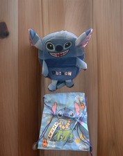 1xStitch Plüsch Rucksack + Kosl. Zugabe  1xSchuhsack , Stift ,Aufk.Schlüs.hänger