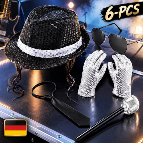 Teilig rockstar kostüm set - rockstar,