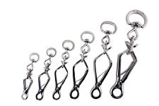 Zangenhaken Stahl vernickelt HS Sprenger Jagdhaken Jagdkarabiner Karabinerhaken