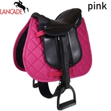 L-Sport Sattel für Holzpferd Stehpferd mit Zubehör Schabracke pink